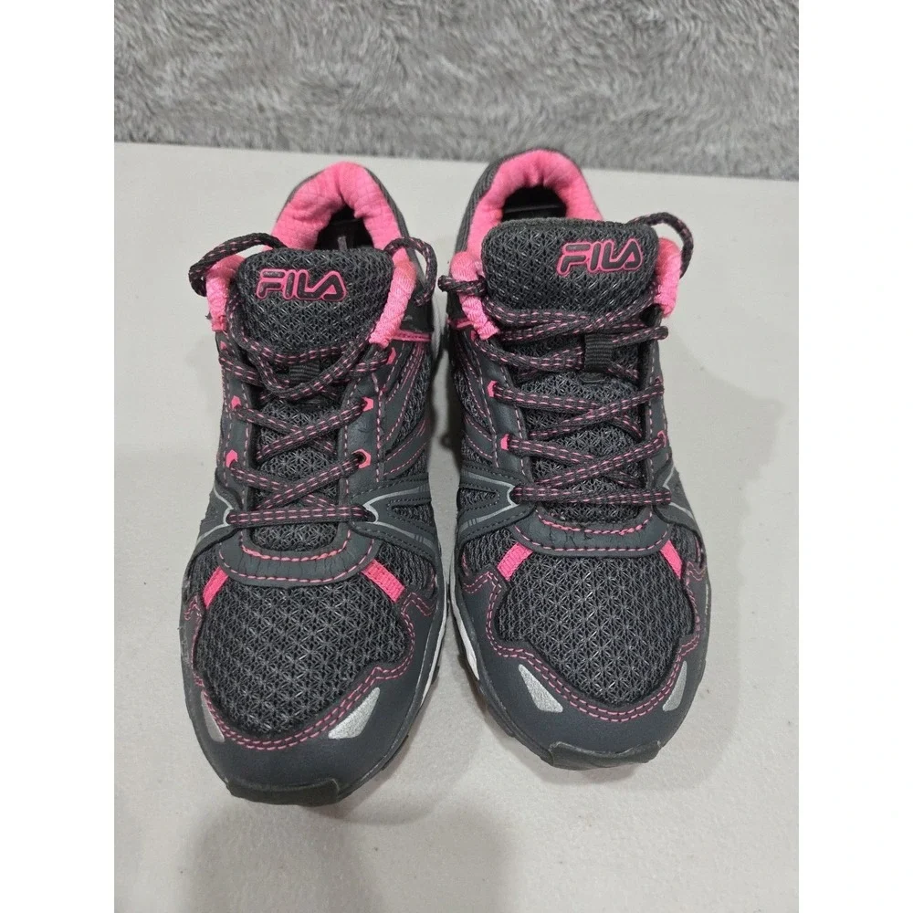 Fila All Terrain Girls Athletic Sneakers Sz 4.5 /5SH40072-079 Charcoal Gray Pink
